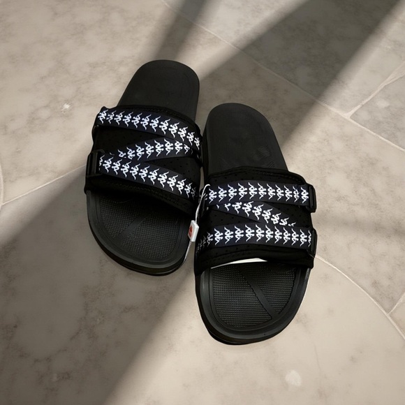 Kappa Other - 🖤🤍🖤 🔥 Kappa Black Slide's - Men’s Sz 11 – NWT- Streetwear Slides 🔥🖤🤍🖤